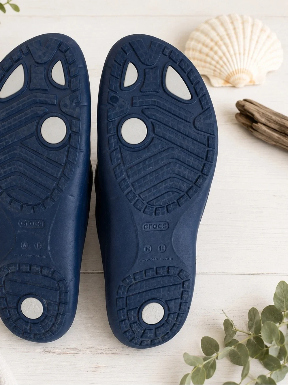 Crocs Modi Sport Flip Flop Mens Size 15 Navy Blue Grey Sandals